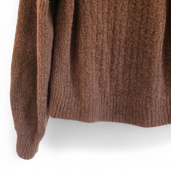 Athleta Womens Layover Crew Sweater Brown Merino Wool Blend Size Medium - Picture 6 of 15